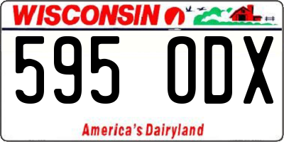 WI license plate 595ODX
