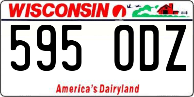 WI license plate 595ODZ