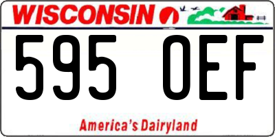 WI license plate 595OEF