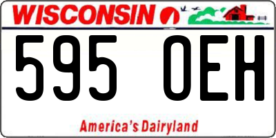 WI license plate 595OEH