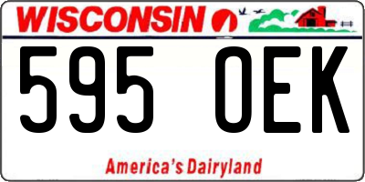 WI license plate 595OEK