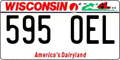 WI license plate 595OEL