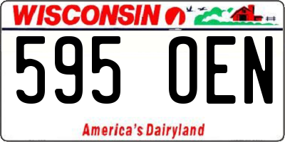 WI license plate 595OEN