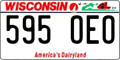 WI license plate 595OEO