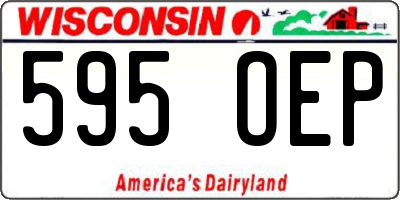 WI license plate 595OEP