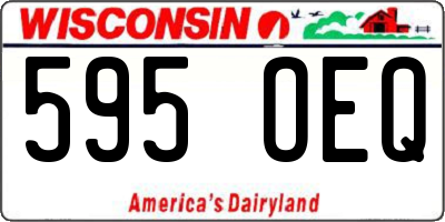 WI license plate 595OEQ