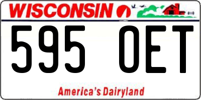 WI license plate 595OET