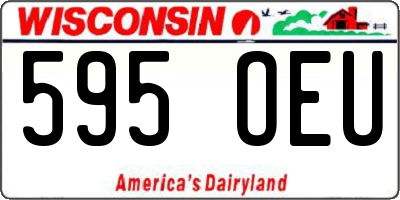 WI license plate 595OEU