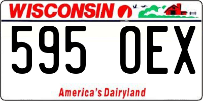 WI license plate 595OEX