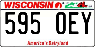 WI license plate 595OEY