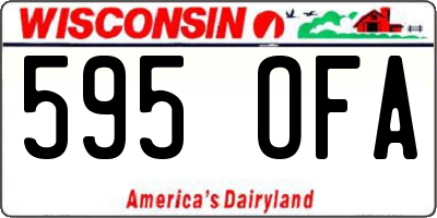 WI license plate 595OFA