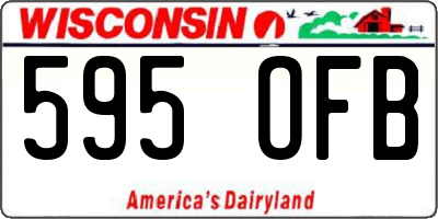 WI license plate 595OFB