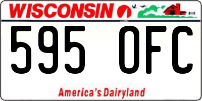 WI license plate 595OFC