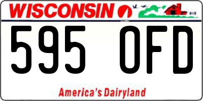 WI license plate 595OFD