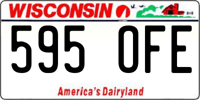 WI license plate 595OFE