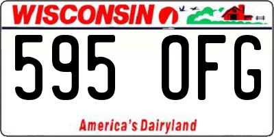 WI license plate 595OFG
