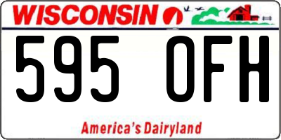 WI license plate 595OFH