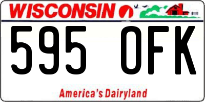 WI license plate 595OFK