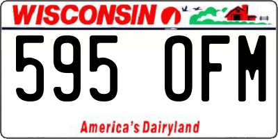 WI license plate 595OFM