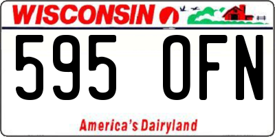 WI license plate 595OFN