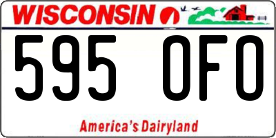 WI license plate 595OFO