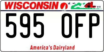 WI license plate 595OFP