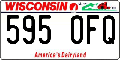 WI license plate 595OFQ