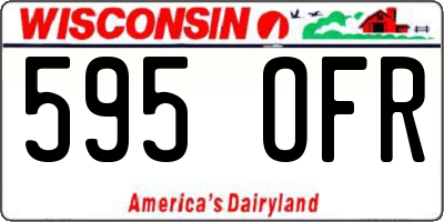 WI license plate 595OFR