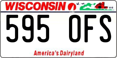 WI license plate 595OFS