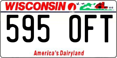 WI license plate 595OFT