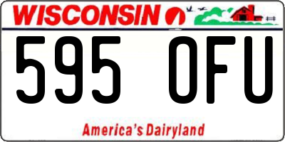WI license plate 595OFU