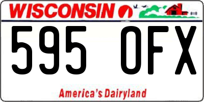 WI license plate 595OFX