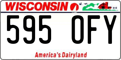 WI license plate 595OFY