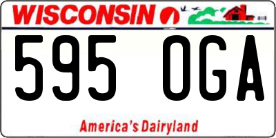 WI license plate 595OGA