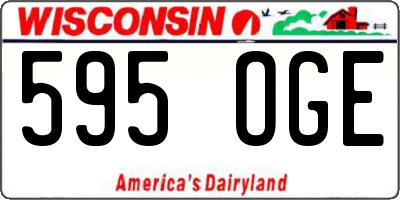 WI license plate 595OGE