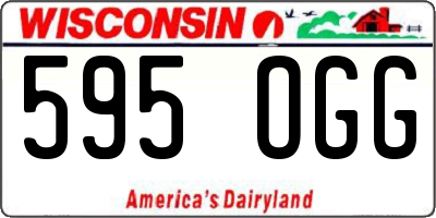 WI license plate 595OGG