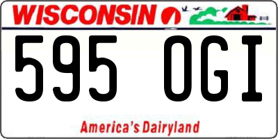WI license plate 595OGI