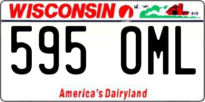 WI license plate 595OML