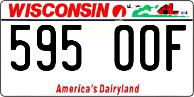 WI license plate 595OOF
