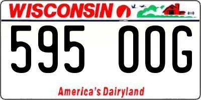 WI license plate 595OOG