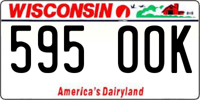 WI license plate 595OOK