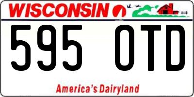 WI license plate 595OTD