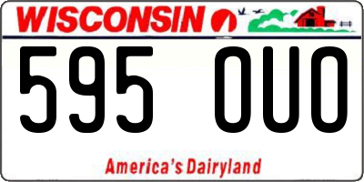 WI license plate 595OUO
