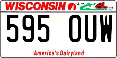 WI license plate 595OUW
