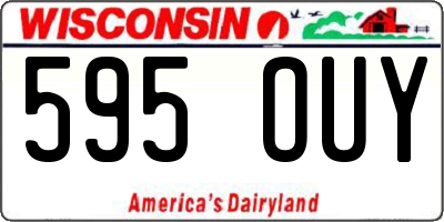 WI license plate 595OUY