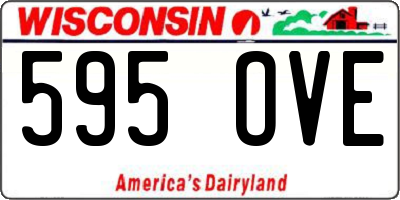 WI license plate 595OVE