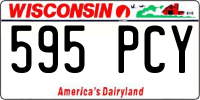 WI license plate 595PCY
