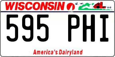 WI license plate 595PHI