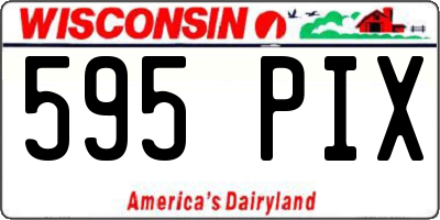 WI license plate 595PIX