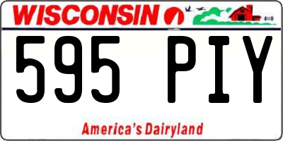 WI license plate 595PIY
